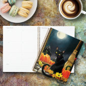 Black Halloween Cat Planner