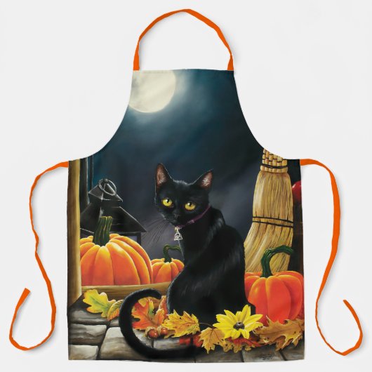 Black Halloween Cat Schort (Voorkant)