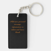 Black Halloween Cat Sleutelhanger (achterkant)