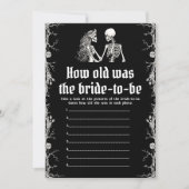 Black Halloween Hoe oud was het bruid-to-be spel Kaart (Voorkant)