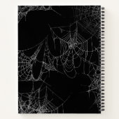Black Halloween Notebook with Spiderweb Art Notitieboek (Achterkant)