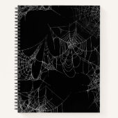 Black Halloween Notebook with Spiderweb Art Notitieboek (Voorkant)