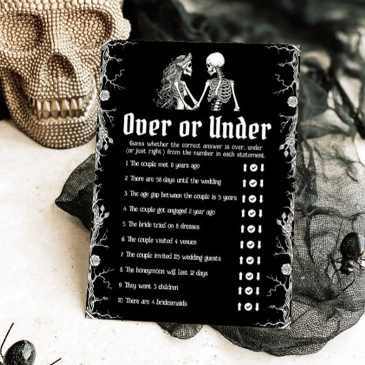 Black Halloween Over of Onder Vrijgezellenfeest Sp Kaart