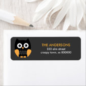 Black Halloween Owl Halloween Labels (Insitu)