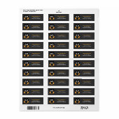 Black Halloween Owl Halloween Labels (Full Sheet)