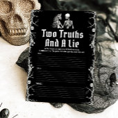 Black Halloween Skeleton Twee waarheden en een leu Kaart