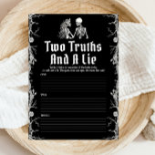 Black Halloween Skeleton Twee waarheden en een leu Kaart