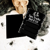 Black Halloween Skeleton Twee waarheden en een leu Kaart