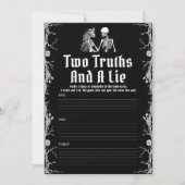 Black Halloween Skeleton Twee waarheden en een leu Kaart (Voorkant)