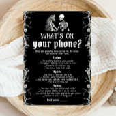Black Halloween Skeleton Wat is er op uw telefoon Kaart