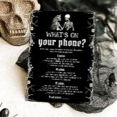 Black Halloween Skeleton Wat is er op uw telefoon Kaart