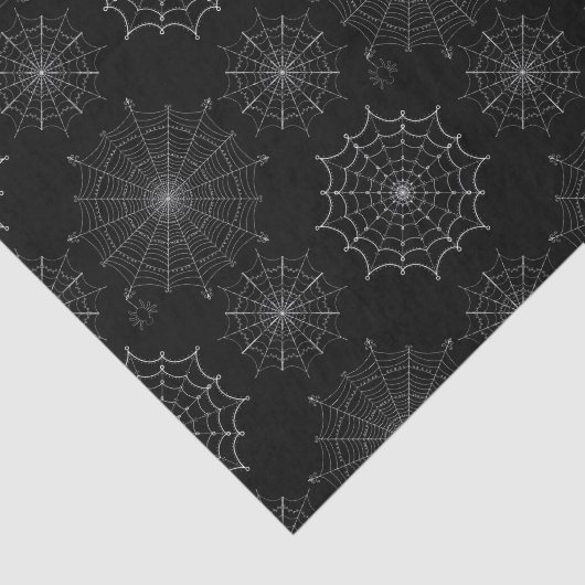 Black Halloween Spider Webs Tissuepapier (Detail)