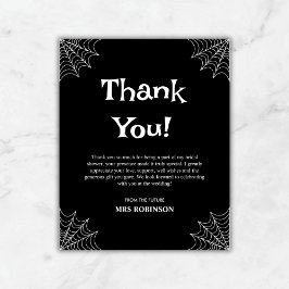 Black Halloween Vrijgezellenfeest Bedankt Card