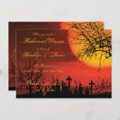 Black Halloween Wedding Rehearsal Uitnodigingen (Voorkant / Achterkant)