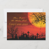 Black Halloween Wedding Rehearsal Uitnodigingen (Achterkant)