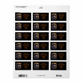 Black Halloween Witch Party Groot adreslabel Etiket (Full Sheet)