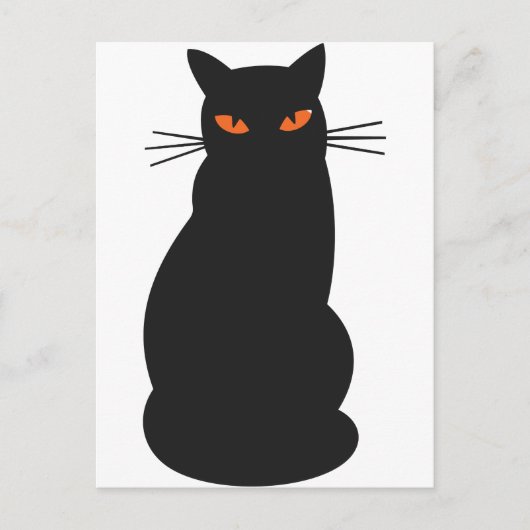 Black Hallowen Cat Briefkaart (Voorkant)