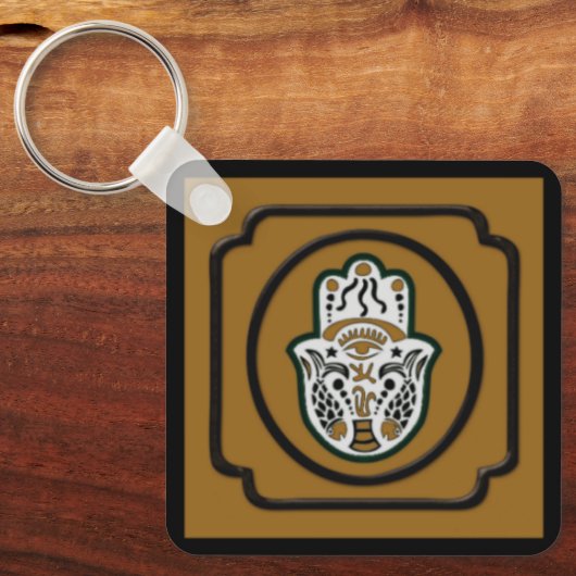 Black Hamsa Sleutelhanger (Voorkant)