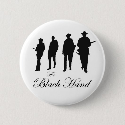Black Hand Cowboys Ronde Button 5,7 Cm (Voorkant)