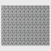 Black Hand Drawn Chevron Pattern Cadeaupapier (Vlak)