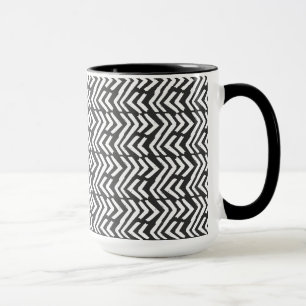 Black Hand Drawn Chevron Pattern Mok