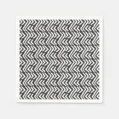 Black Hand Drawn Chevron Pattern Servet (Voorkant)