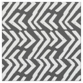 Black Hand Drawn Chevron Pattern Stof (Close Up)
