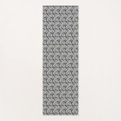 Black Hand Drawn Chevron Pattern Yogamat (Voorkant)