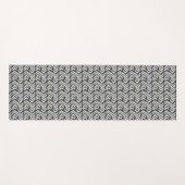 Black Hand Drawn Chevron Pattern Yogamat (Voorkant (horizontaal))