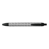 Black Hand Drawn Chevron Pattern Zwarte Inkt Pen (Achterkant)