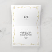 Black Hand Drawn Doodle Style Graduation Real Gold Folie Wenskaart (Binnenlaag)