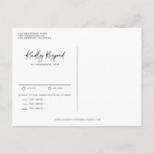 Black Hand Lettered Calligraphy Boho Wedding Uitnodiging Briefkaart (Achterkant)