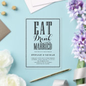 Black Hand Lettered Calligraphy Wedding Acryl Uitnodigingen (Insitu (Huwelijk))