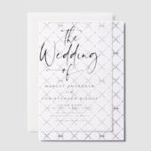 Black Hand Lettered Calligraphy Wedding Vellum Uitnodigingen (Offset (Uitnodiging))