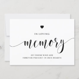 Black Hand Lettering in Loving Memory Sign