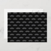 Black Handlebar Mustache Mustache Pattern Briefkaart (Voorkant / Achterkant)
