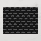Black Handlebar Mustache Mustache Pattern Briefkaart (Voorkant)