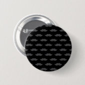 Black Handlebar Mustache Mustache Pattern Ronde Button 5,7 Cm (Voorkant /achterkant)