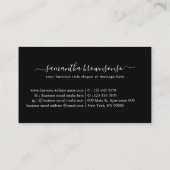 Black Handmade t-shirts mode boutique Visitekaartje (Achterkant)