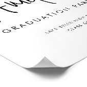 Black Handwriting Afstudeerfeest Welkom Poster (Hoek)