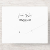 Black Handwriting Typography Photo Wedding All In One Uitnodiging (Achterzijde)