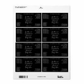 Black Handwritten Look Cosmetics Bottle Label (Full Sheet)