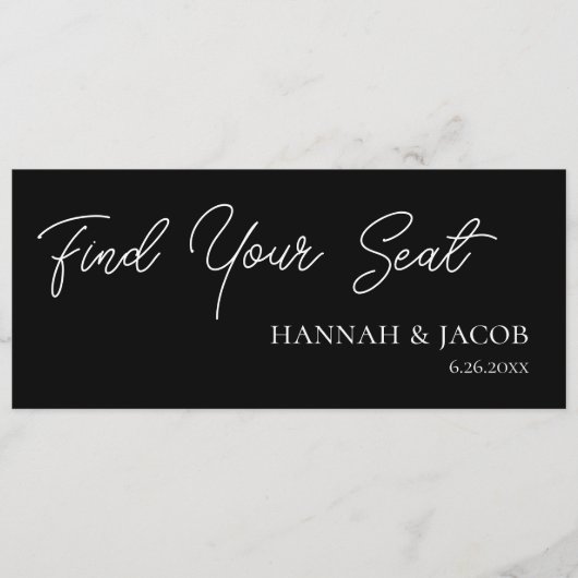 Black Hangende Zitting Grafiek Welkom Header (Voorkant)