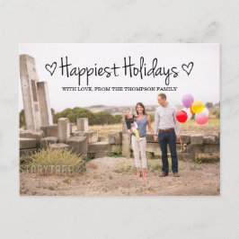 Black Happiest Feestdagen Foto Briefkaart
