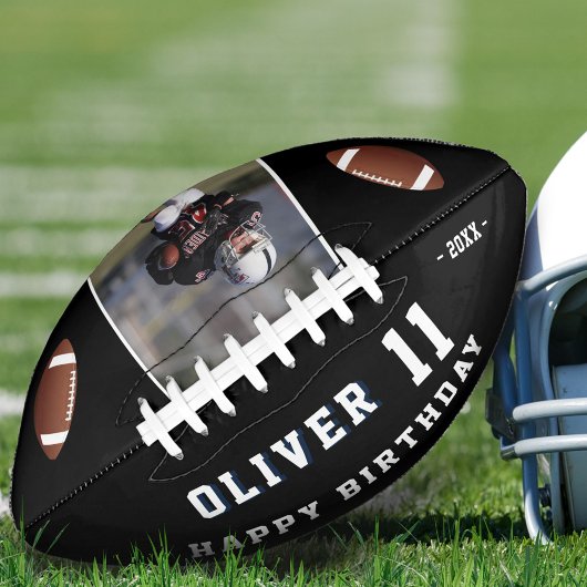 Black Happy Birthday Kinder foto American Football