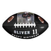 Black Happy Birthday Kinder foto American Football (Voorkant)