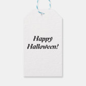 Black Happy Halloween horror spooky Cadeaulabel (Achterkant)