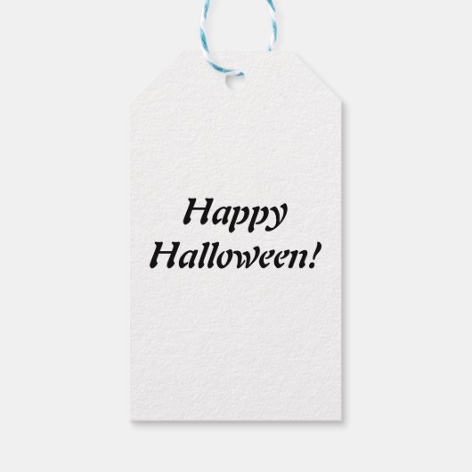 Black Happy Halloween horror spooky Cadeaulabel (Achterkant)