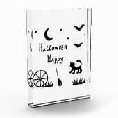 Black Happy Halloween horror spooky Fotoblokken (Links)