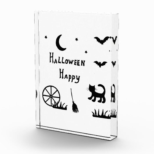 Black Happy Halloween horror spooky Fotoblokken (Rechts)